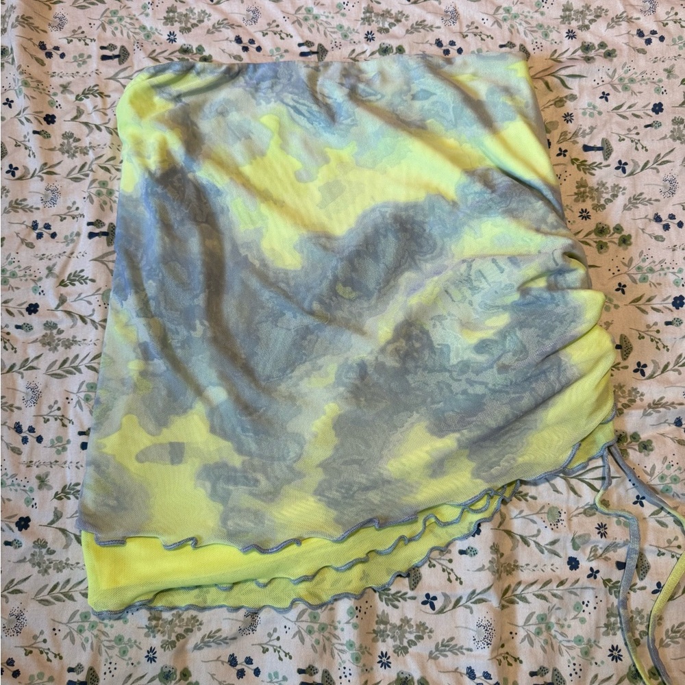 Wild Fable Vibrant Yellow and Blue Skirt